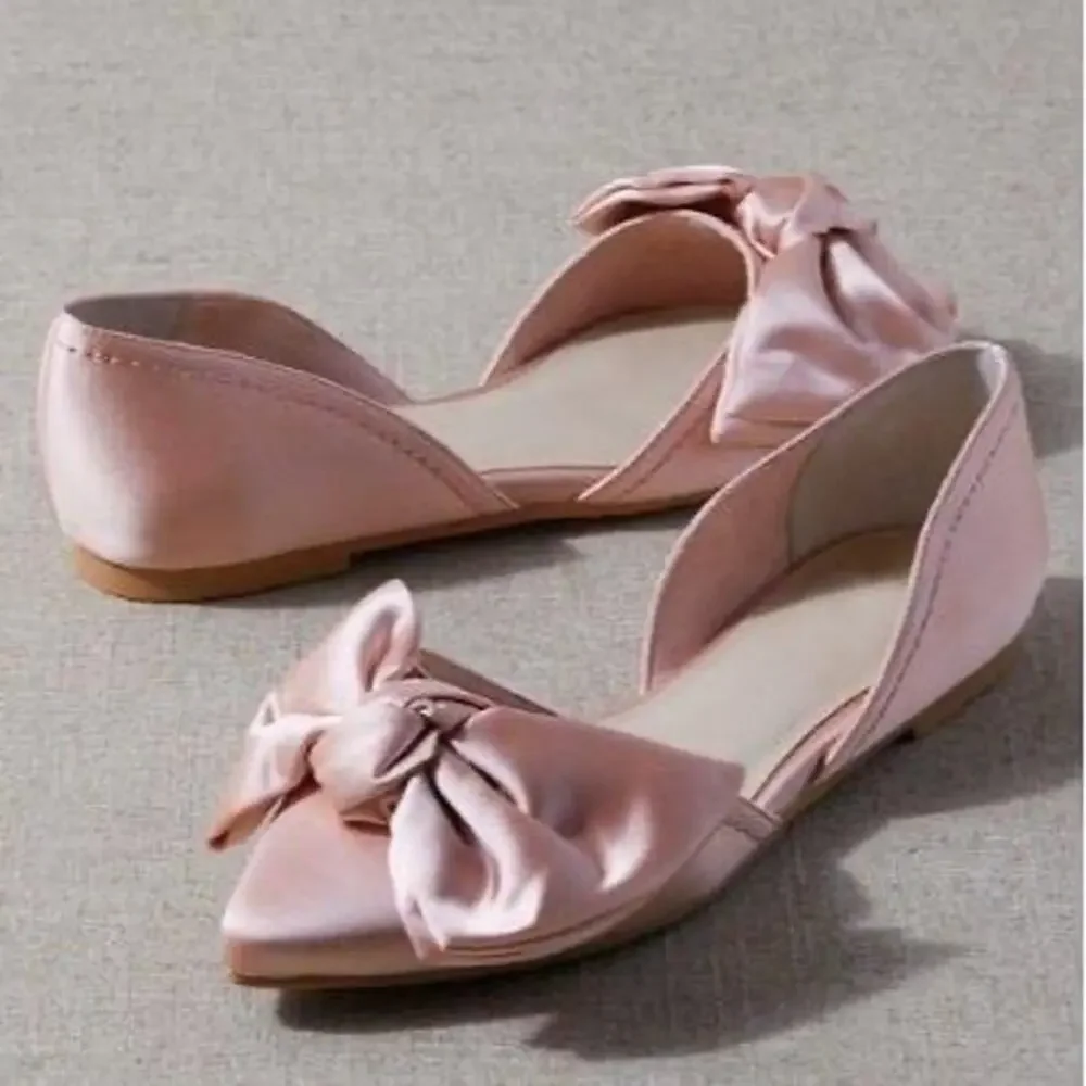 Seychelles | Women | Sheila d’Orsay Blush Pink Romantic Satin Bow Flats | Size 8 - Picture 16 of 16